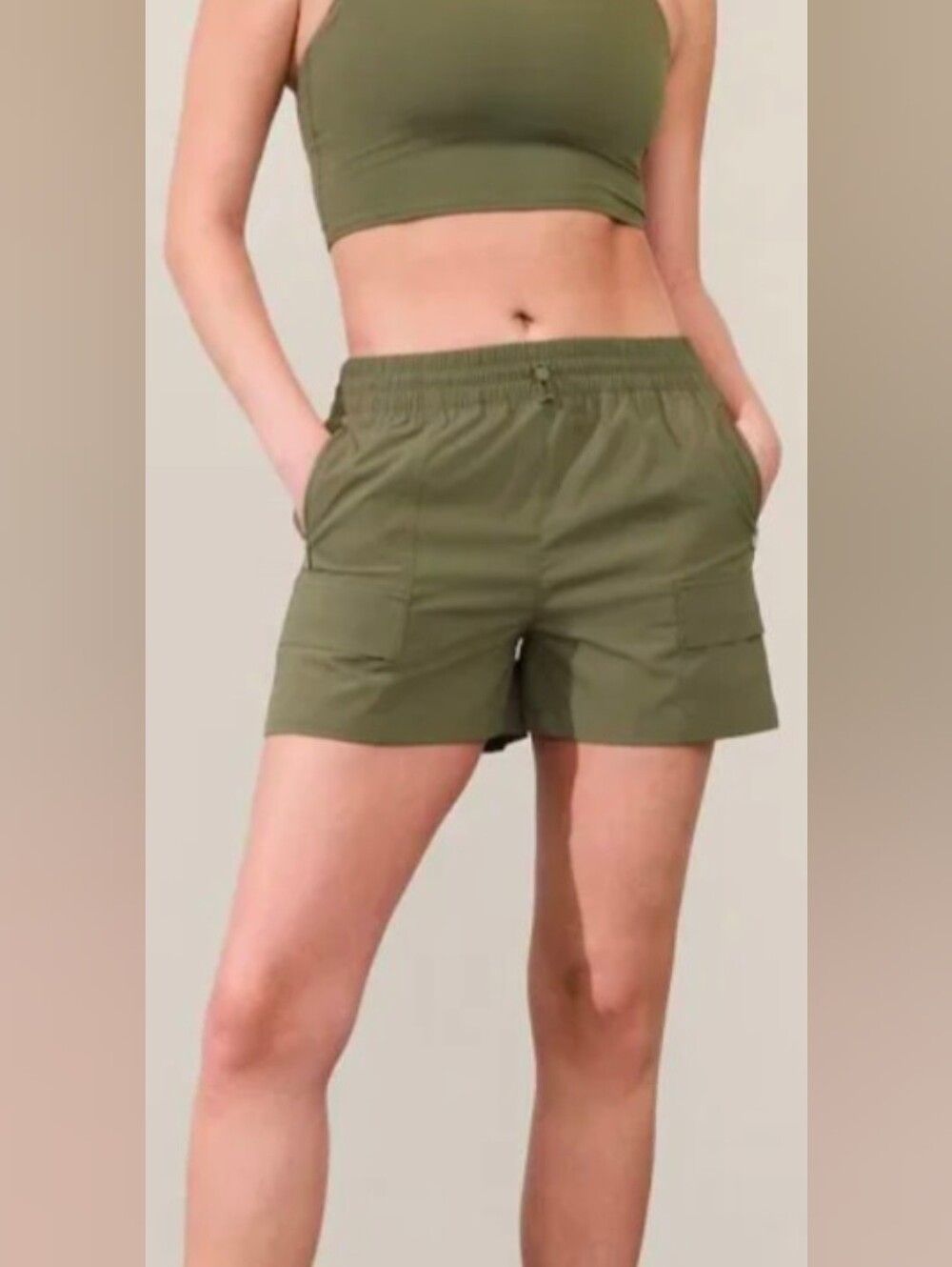 Athleta Cascade Poplin Shorts M Moss